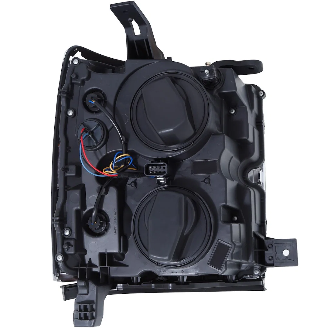 111366 – ANZO Headlight Assembly, Halogen Bulb Projector Beam With Switchback Design Clear Lens Chro - view 2